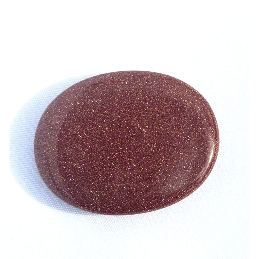 Red Sunstone Palm Worry Stone 2" Shinning